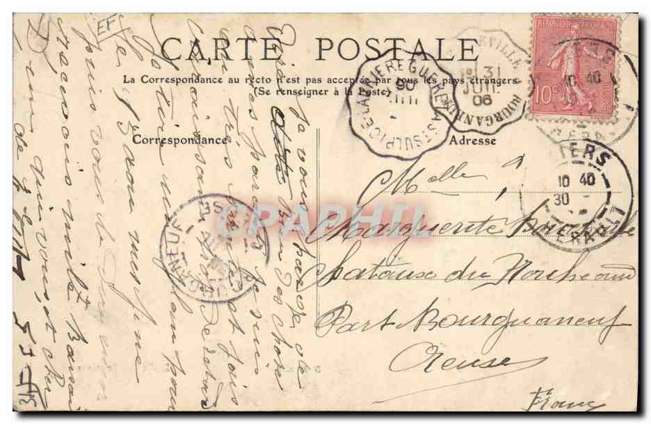 CPA Cette Defile des jouteurs TOP — Rückseite