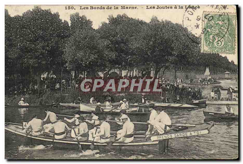 CPA Les Bords de la Marne Les joutes a la lance