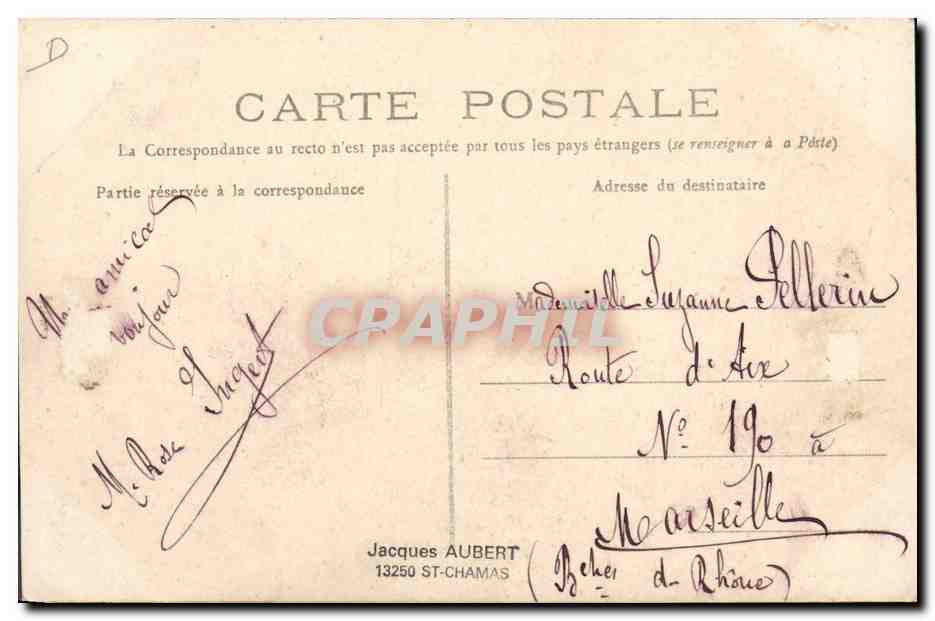CPA Istres Joutes sur l'etang de l'olivier tOP — Rückseite