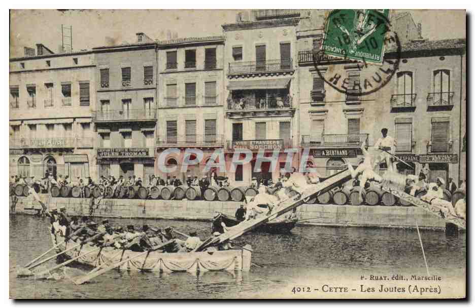 CPA Cette Les joutes Apres