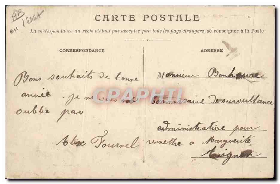 CPA Cette Vue generale des joutes Cettoises et Quai de Bosc  — Rückseite