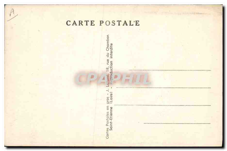 CPA Environs de Saint Etienne et de Firminy Les joutes sur la Loire au Pertuiset — Rückseite