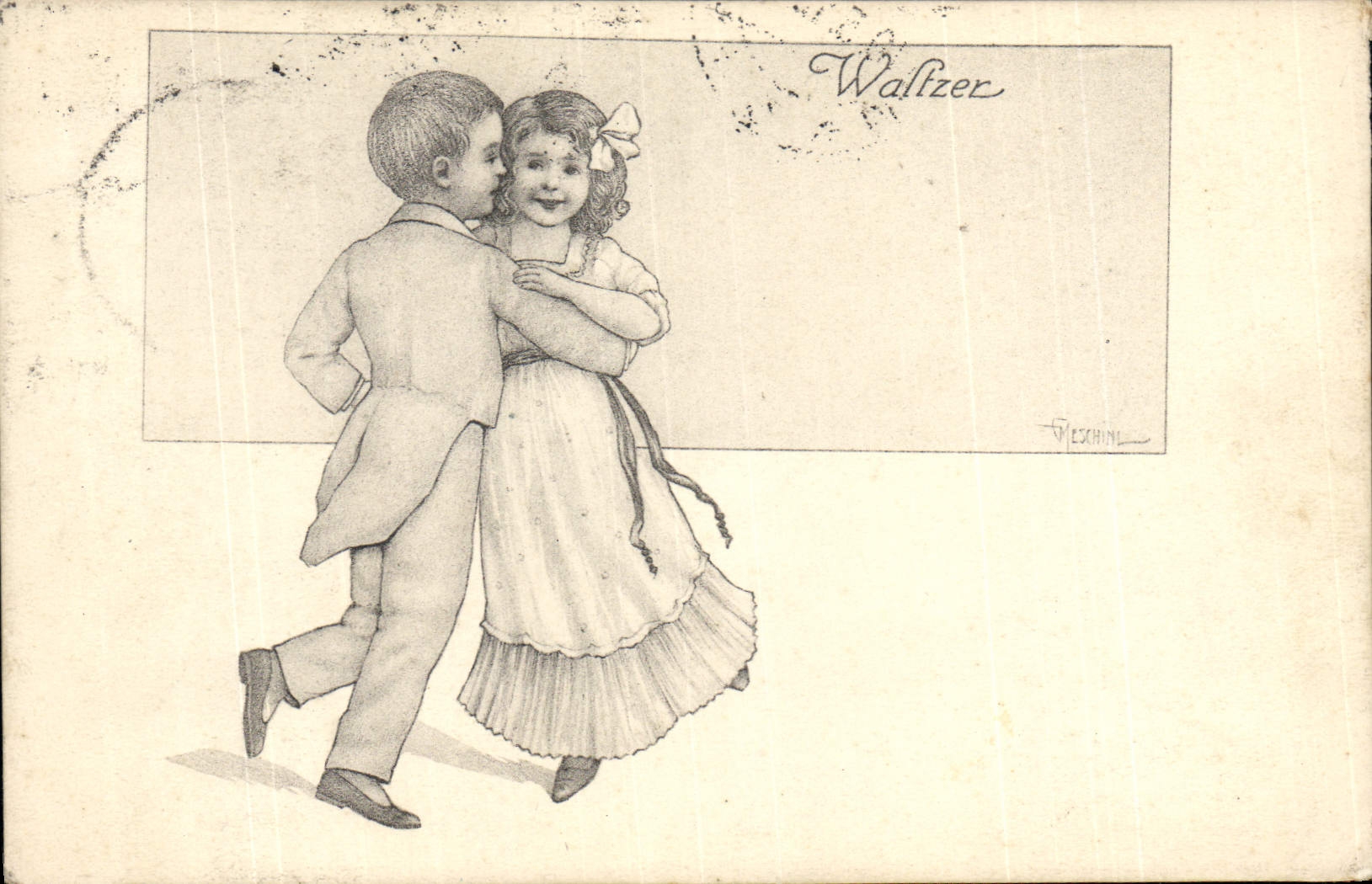 CPA Fantaisie Illustrateur Meschini Enfants