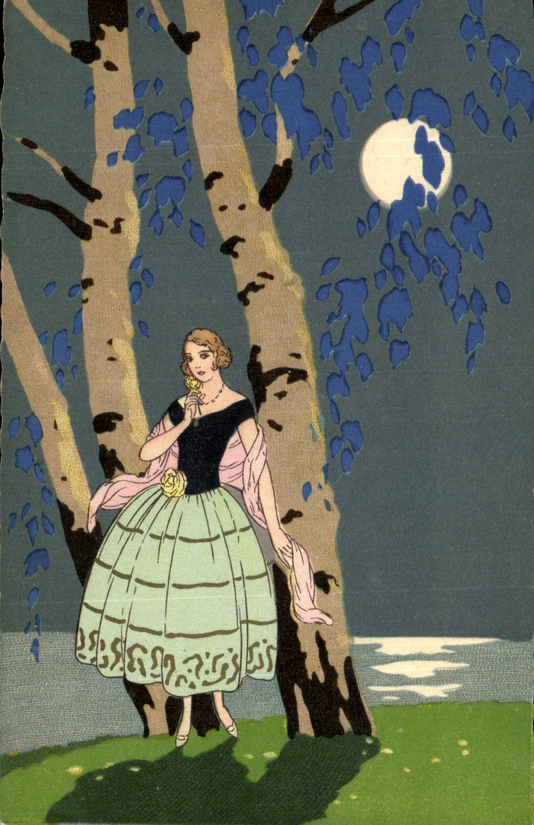CPA Fantaisie Illustrateur Meschini Femme