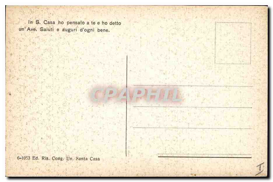 CPA Moreto Un angiolo suonante  — Verso