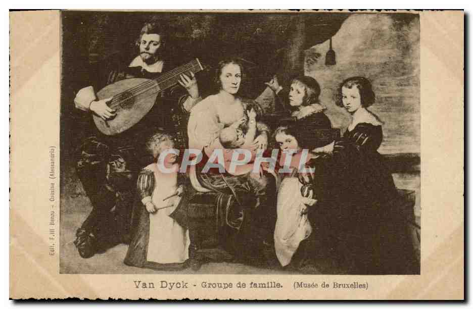 CPA Van Dyck Groupe de famille Musee de Bruxelles 