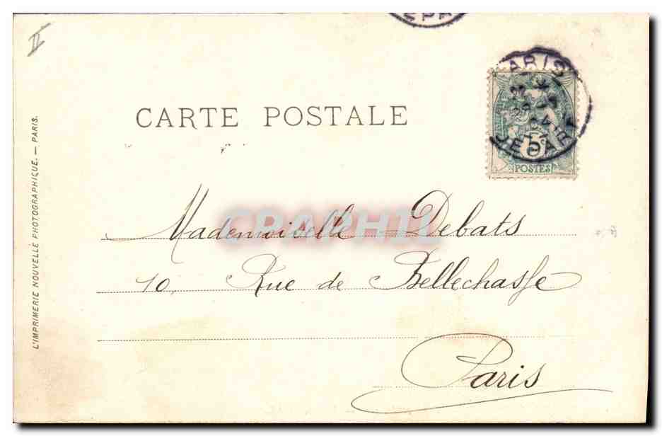 CPA Paris Musee du Louvre Paris et Helene David  — Verso