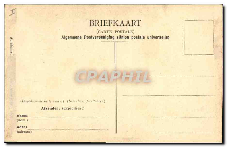 CPA Amsterdam Rijksmuseum Frans Hals Le bouffon  — Verso