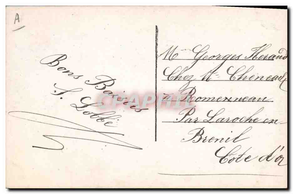 CPA Militaria Nos chefs General de Castelnau Joffre Pau  — Verso