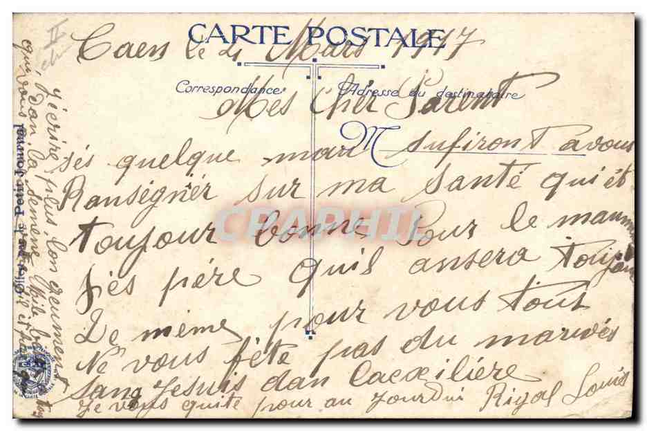 CPA Militaria General Joffre  — Rückseite