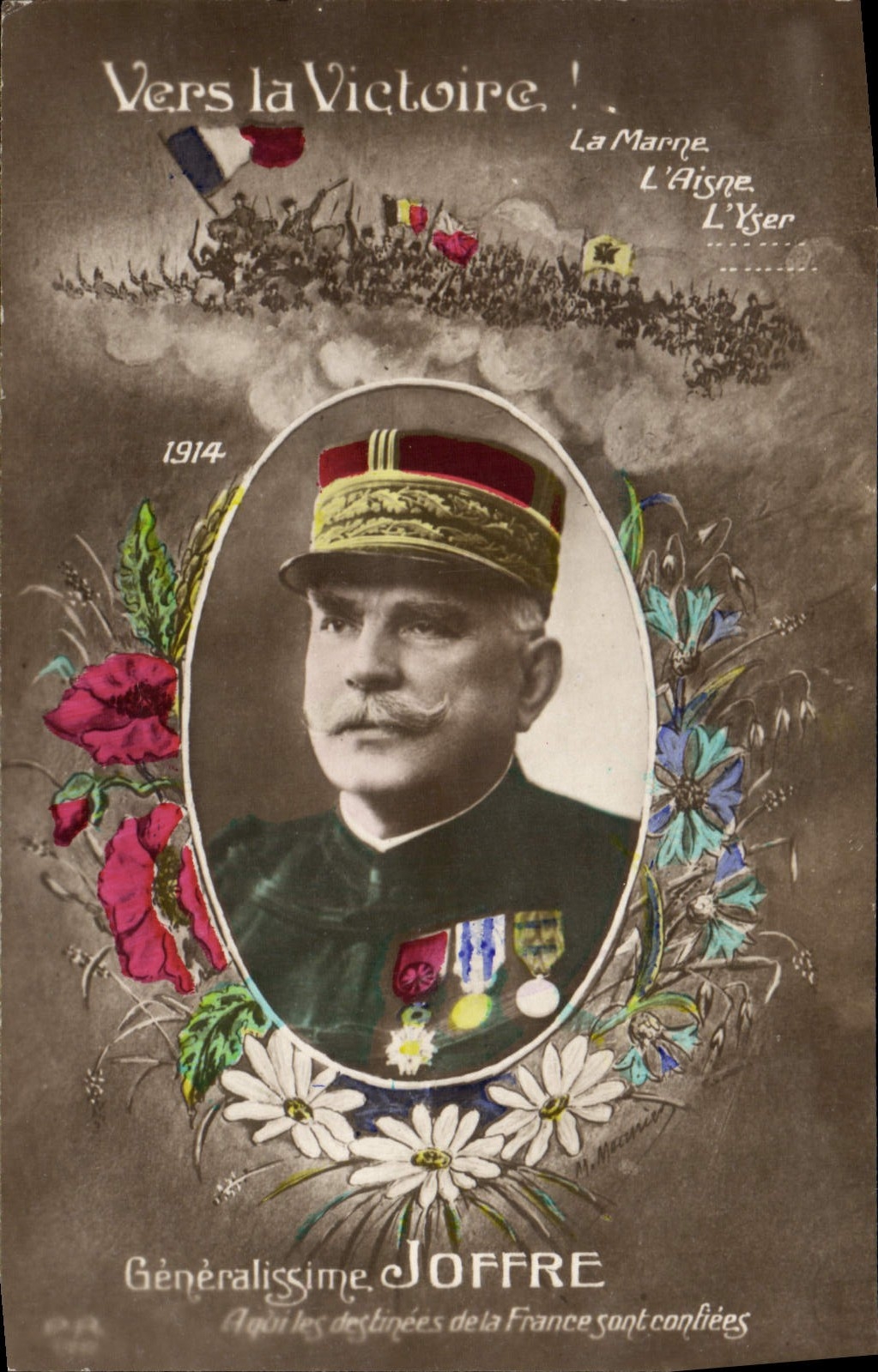 CPA Militaria General Joffre Vers la Victoire 