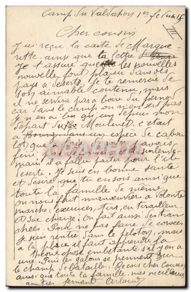 CPA Militaria General Joffre Vers la Victoire  — Verso