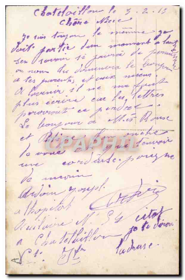CPA Militaria Nos chefs General de Castelnau Joffre Pau  — Verso