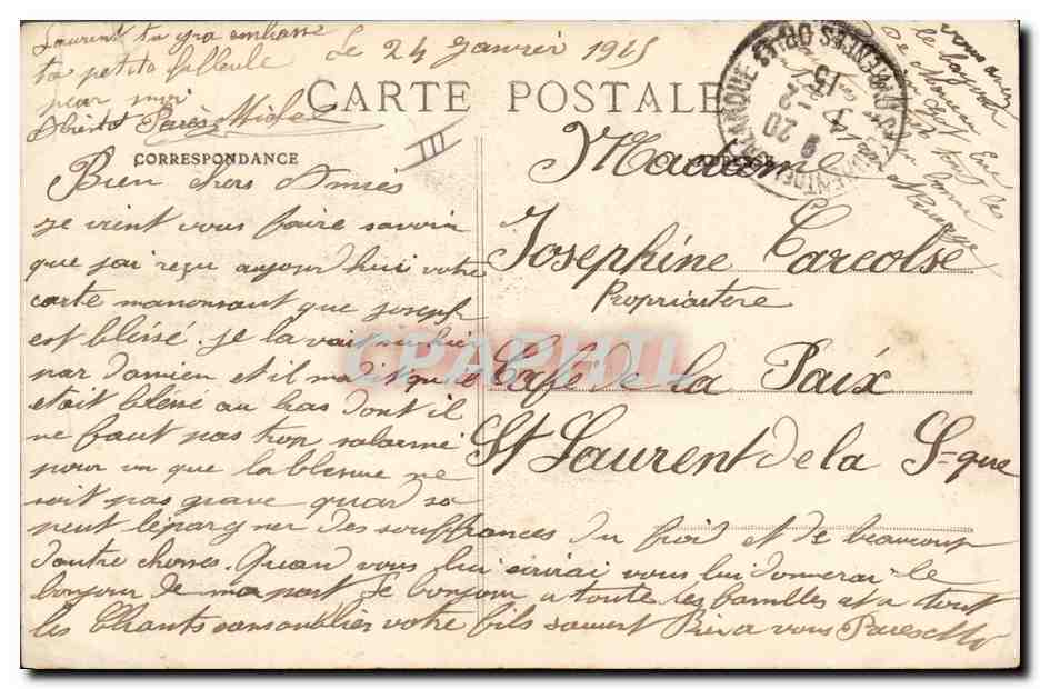 CPA Militaria Generals de Castelnau Joffre  — Verso
