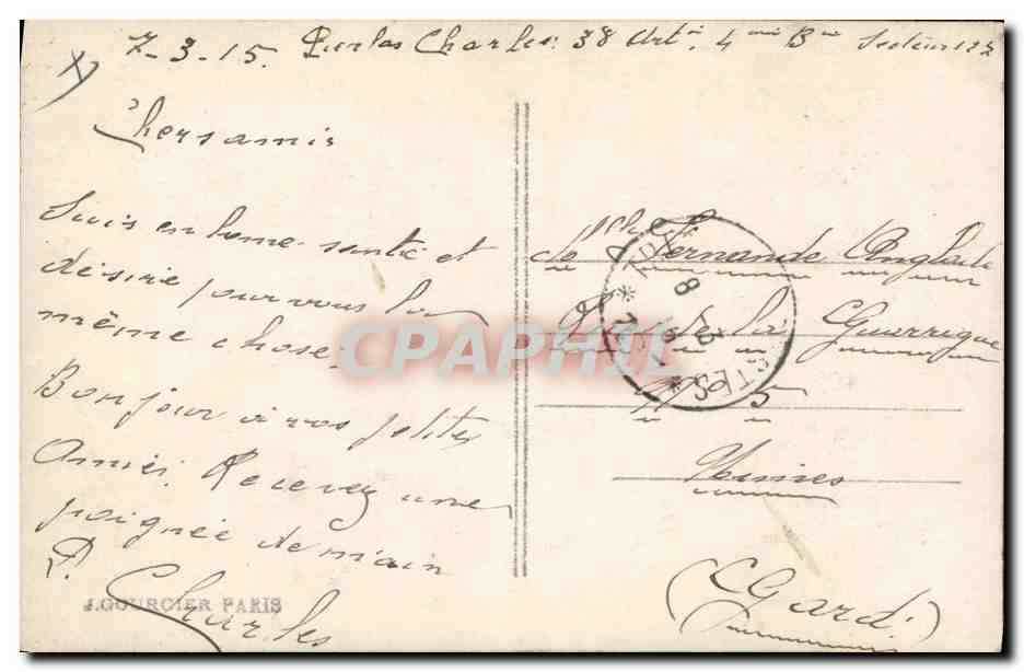 CPA Militaria General de Castelnau Joffre  — Verso