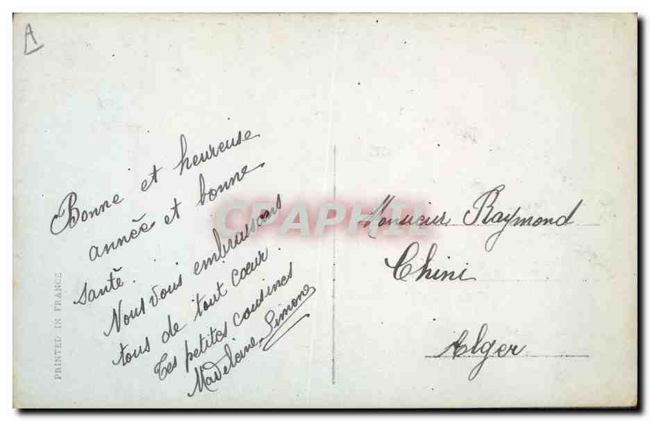 CPA Militaria General Joffre  — Verso