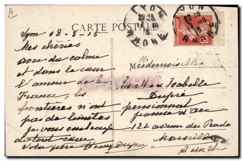 CPA Militaria General Joffre  — Verso