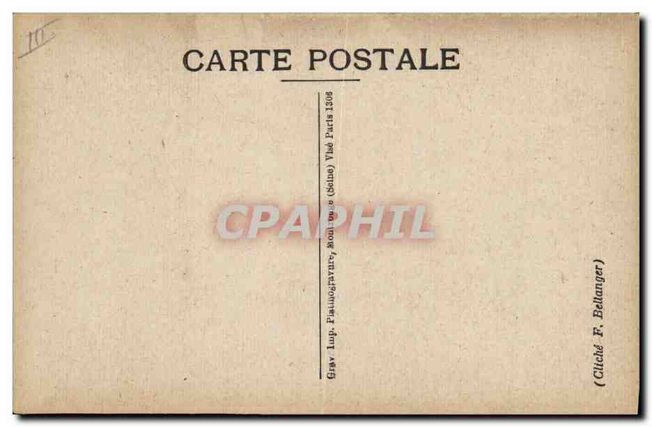Marshal Joffre — portrait in uniform with plume — engraved by F. Bellanger — Back