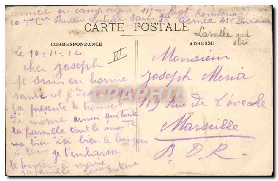 CPA Militaria Le general Joffre s'assure par lui meme que ses ordres sont bien executes  — Verso