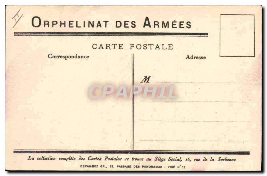 CPA Militaria Enfants Angleterre  — Rückseite