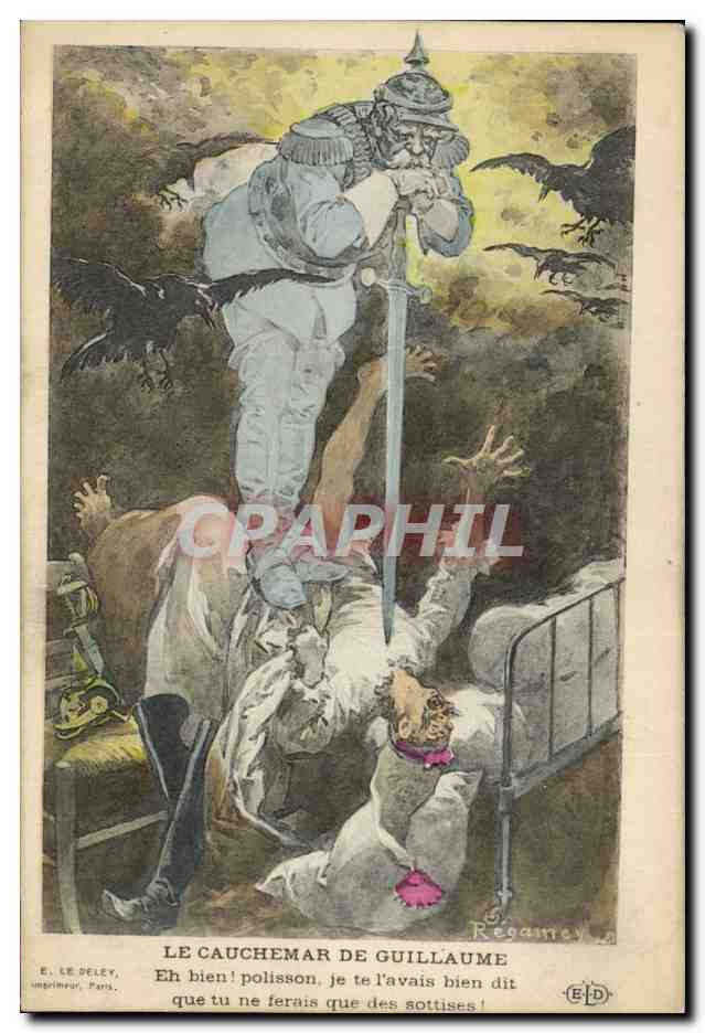 CPA Militaria Le cauchemar de Guillaume 