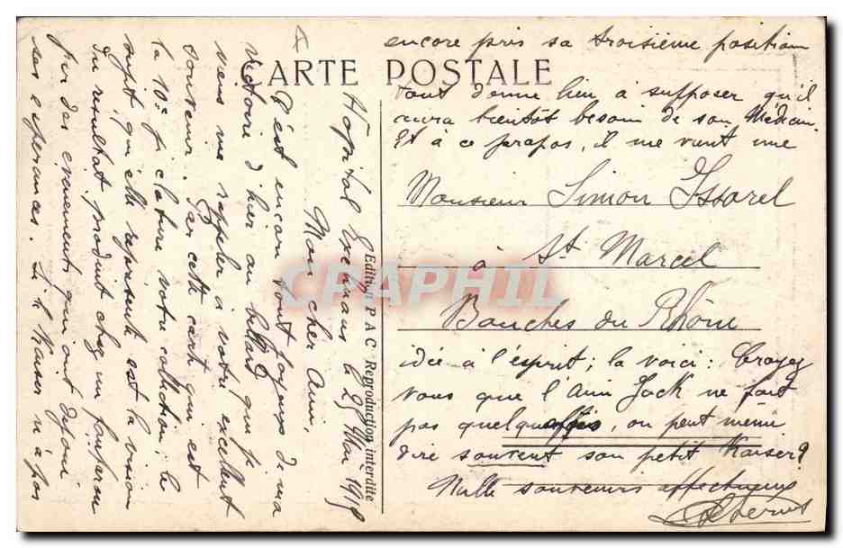 CPA Militaria Veni Vidi Vichy  — Rückseite