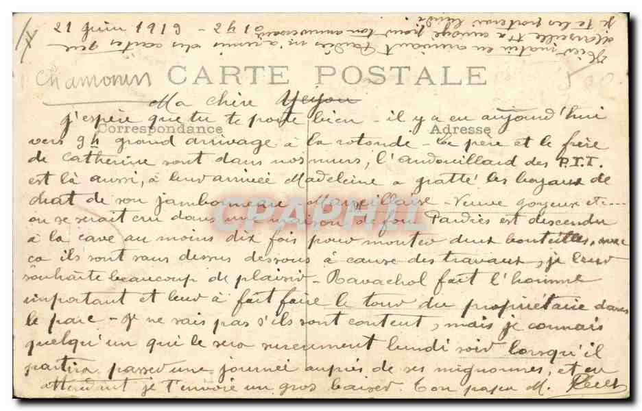 CPA Militaria Les trois ans  — Back