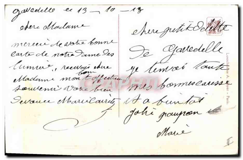 CPA Sonrel Les deux soeurs Salon de Paris  — Verso