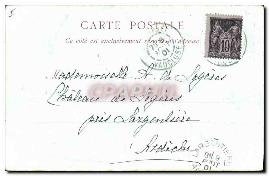 CPA Boucher Le nid  — Verso