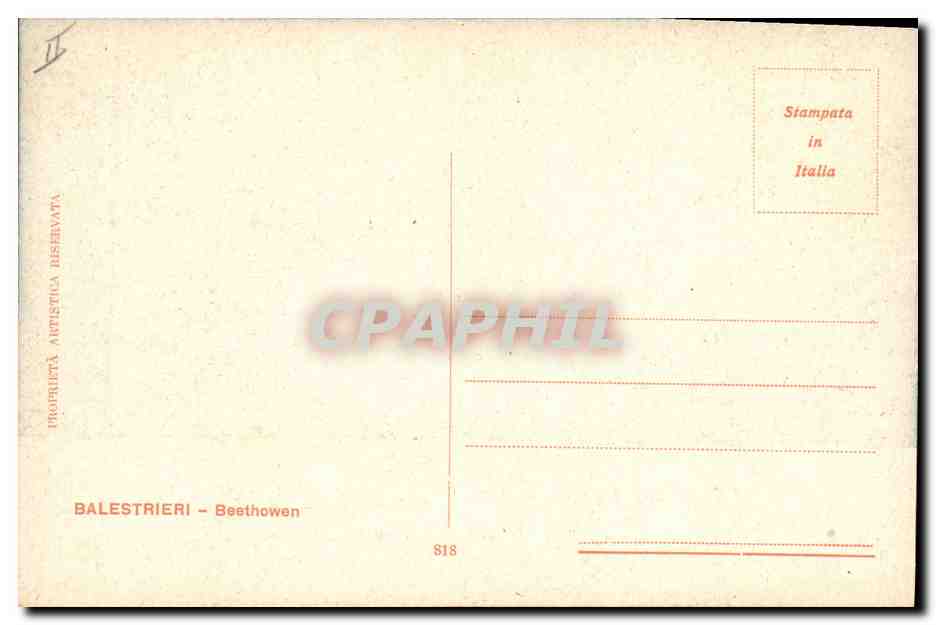CPA Balestrieri Beethoven  — Verso