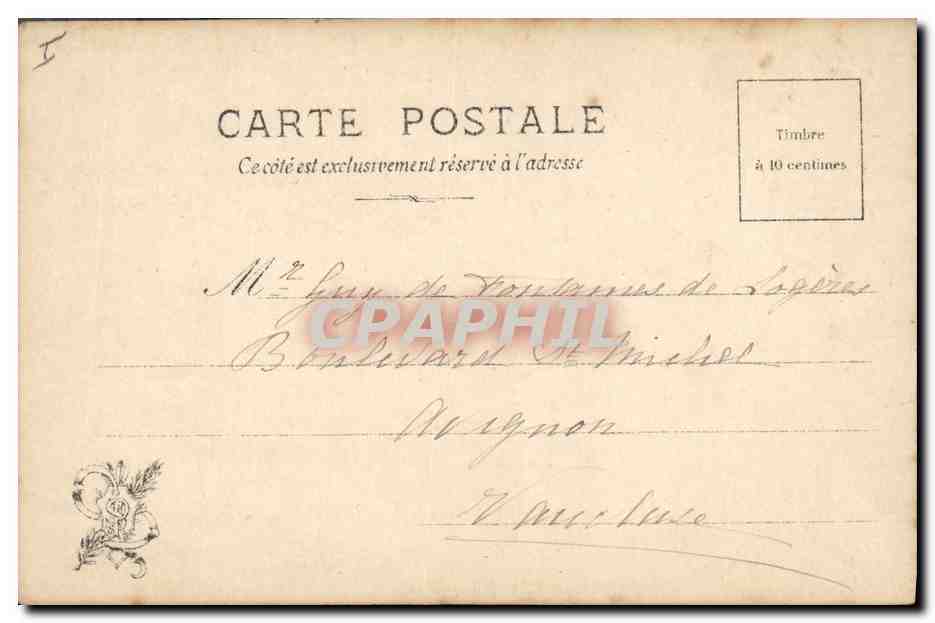 CPA Salon 1901 La charite  — Back