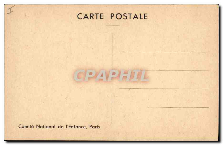 CPA Le Nain Portrait d'enfant  — Verso