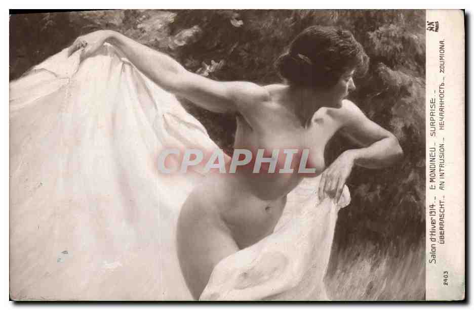CPA Erotique Salon d'hiver 1914 Mondineu Surprise 