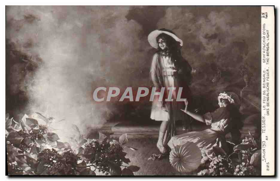 CPA Salon 1913 Tessier Le feu de Bangale 