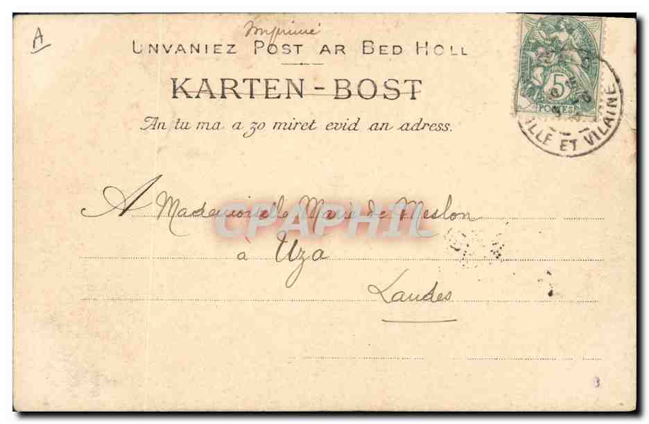 CPA Folklore Les chansons de Botrel illustrees Le bucheron  — Verso