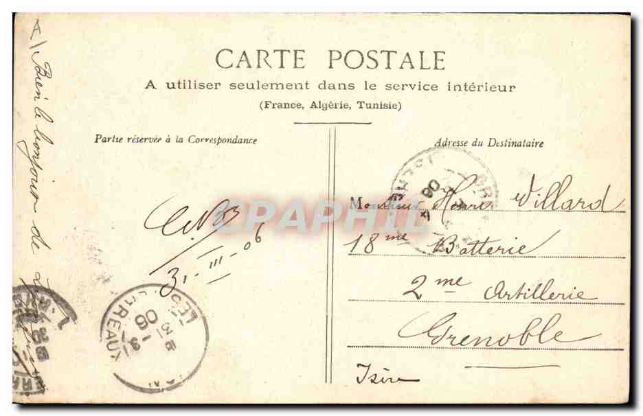 CPA Folklore Mr et Mme Botrel La sieste a la chapelle de Port Blanc Chien  — Verso