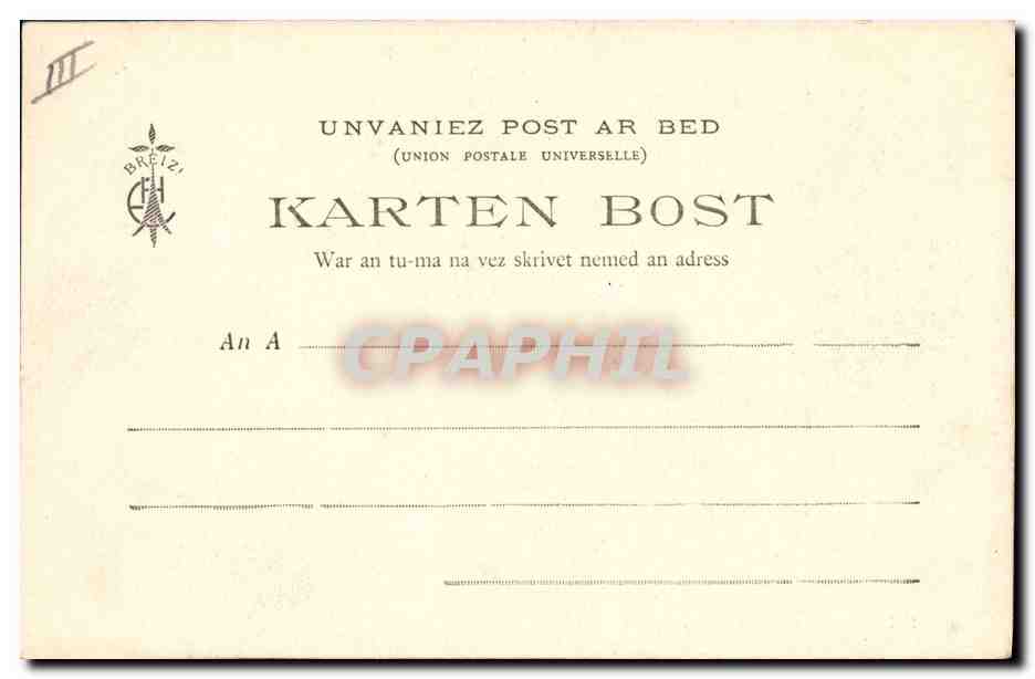 CPA Folklore Botrel Petite fille et grand pere  — Verso