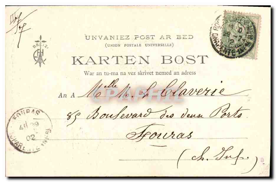 CPA Folklore Les chansons de Botrel illustrees Le petit Gregoire  — Verso