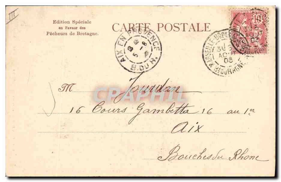 CPA Folklore Botrel Enfant  — Verso