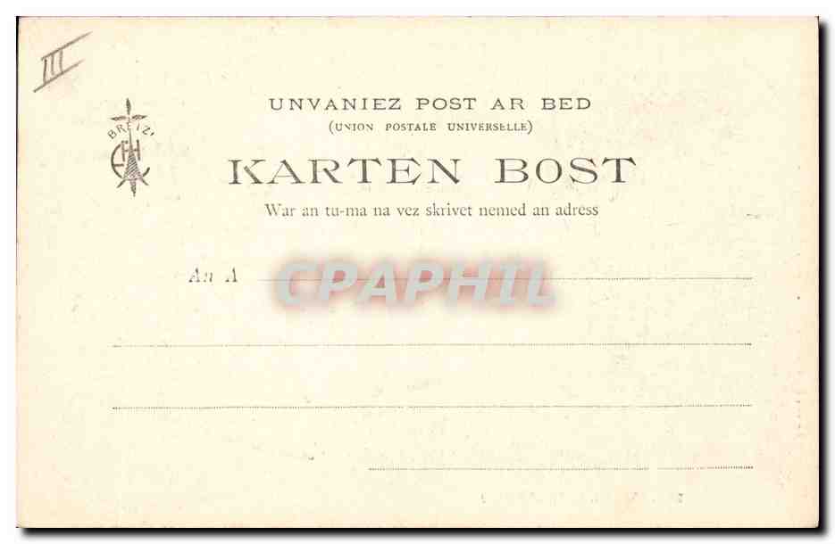 CPA Folklore Botrel Vieux Celte  — Verso