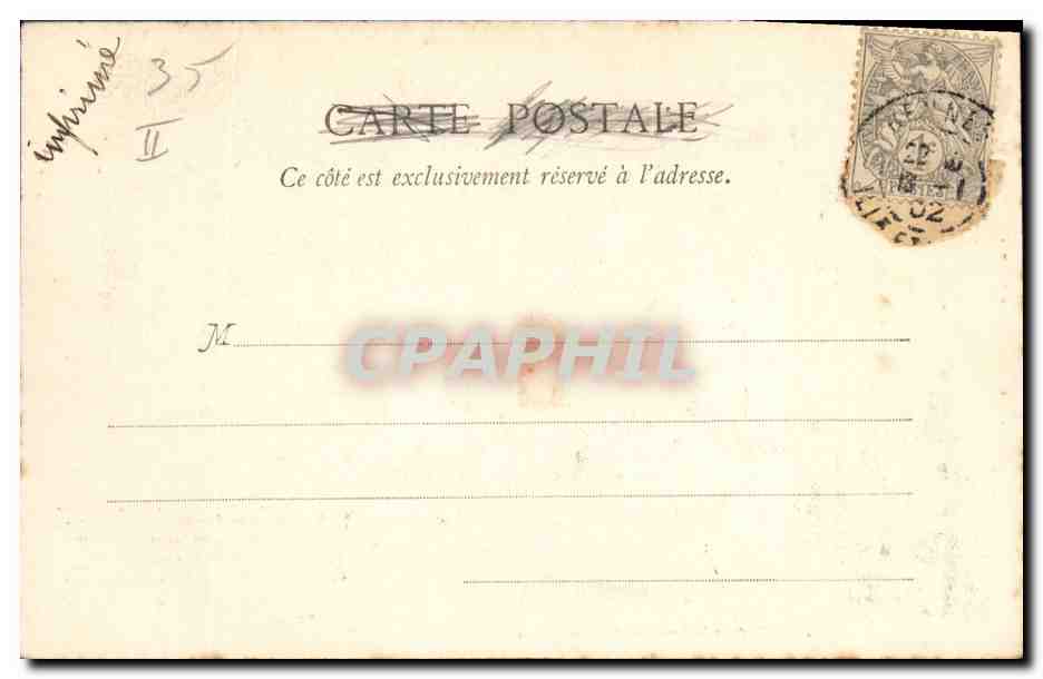 CPA Folklore Botrel Le pont de la fontaine des eaux  — Rückseite