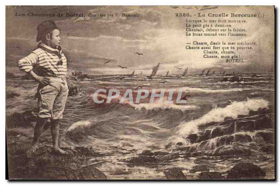 CPA Folklore Les chansons de Botrel illustrees La cruelle berceuse 