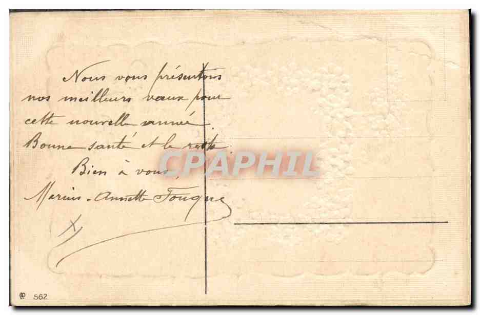 CPA Fantaisie Fleurs  — Verso
