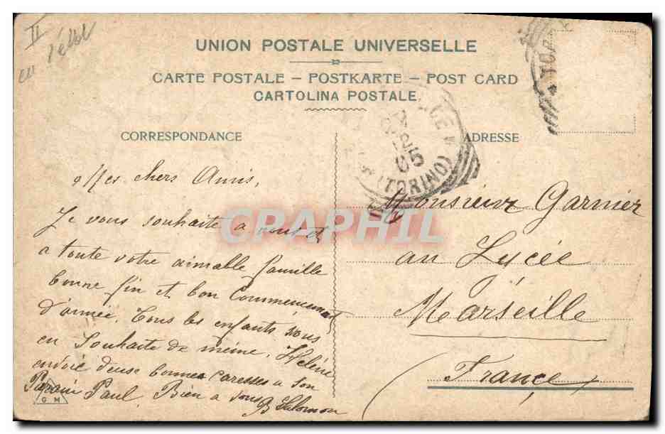 CPA Fantaisie Femme Nouvel an  — Rückseite