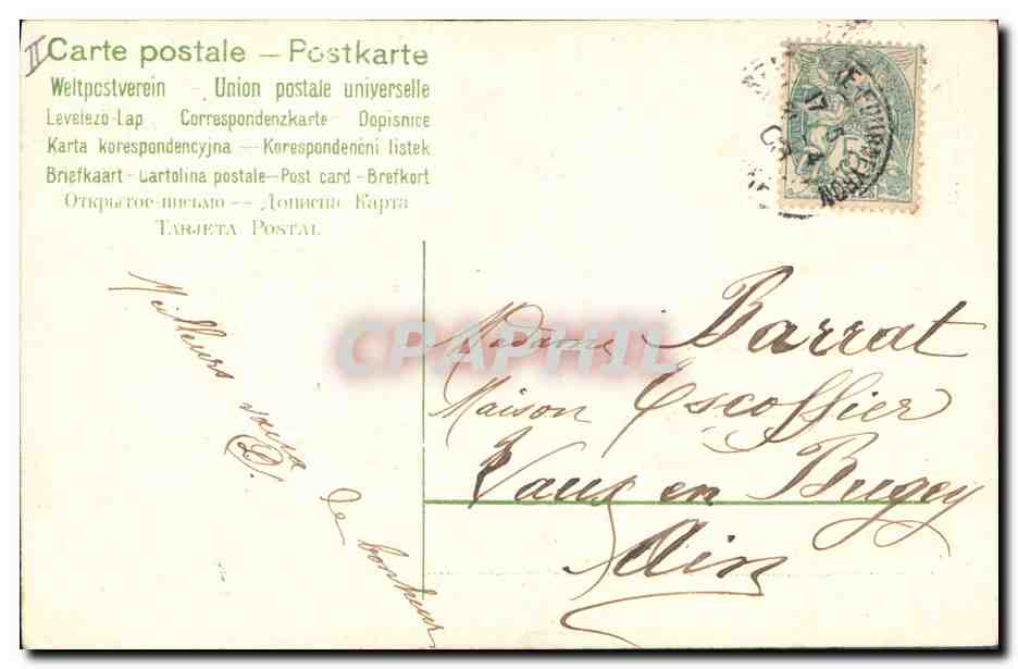 CPA Fantaisie Fleurs  — Back