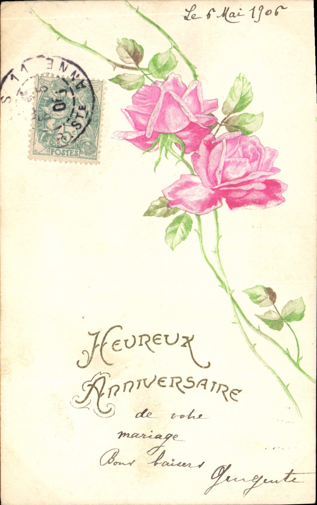 CPA Fantaisie Fleurs 