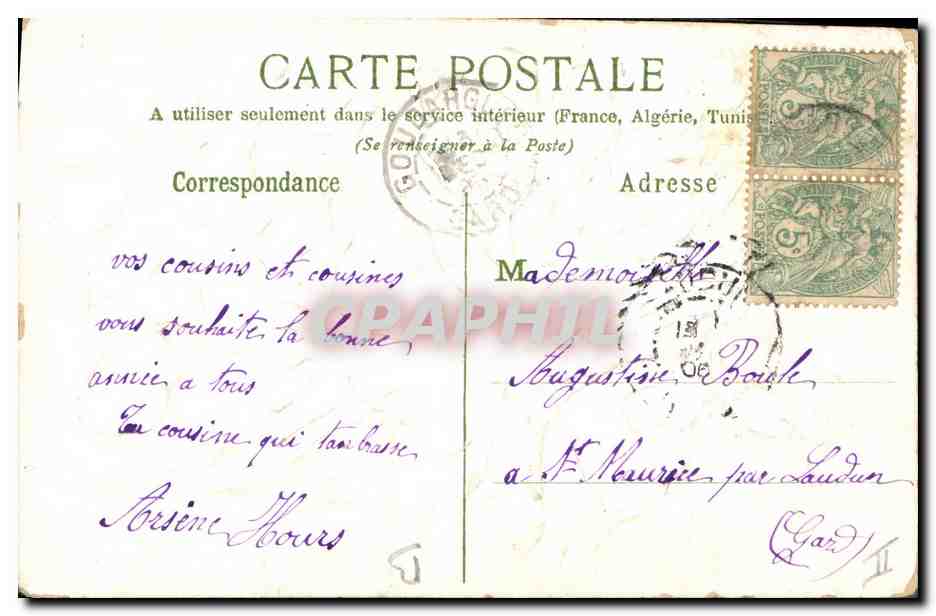 CPA Fantaisie Fleurs  — Verso