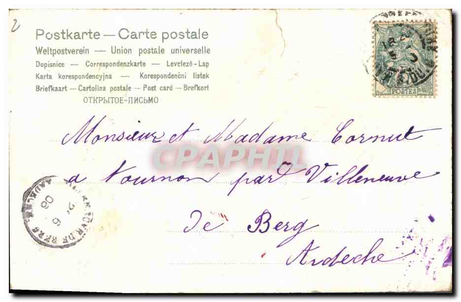 CPA Fantaisie Fleurs  — Rückseite