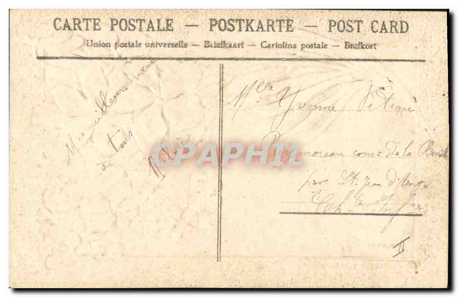 CPA Fantaisie Fleurs  — Verso