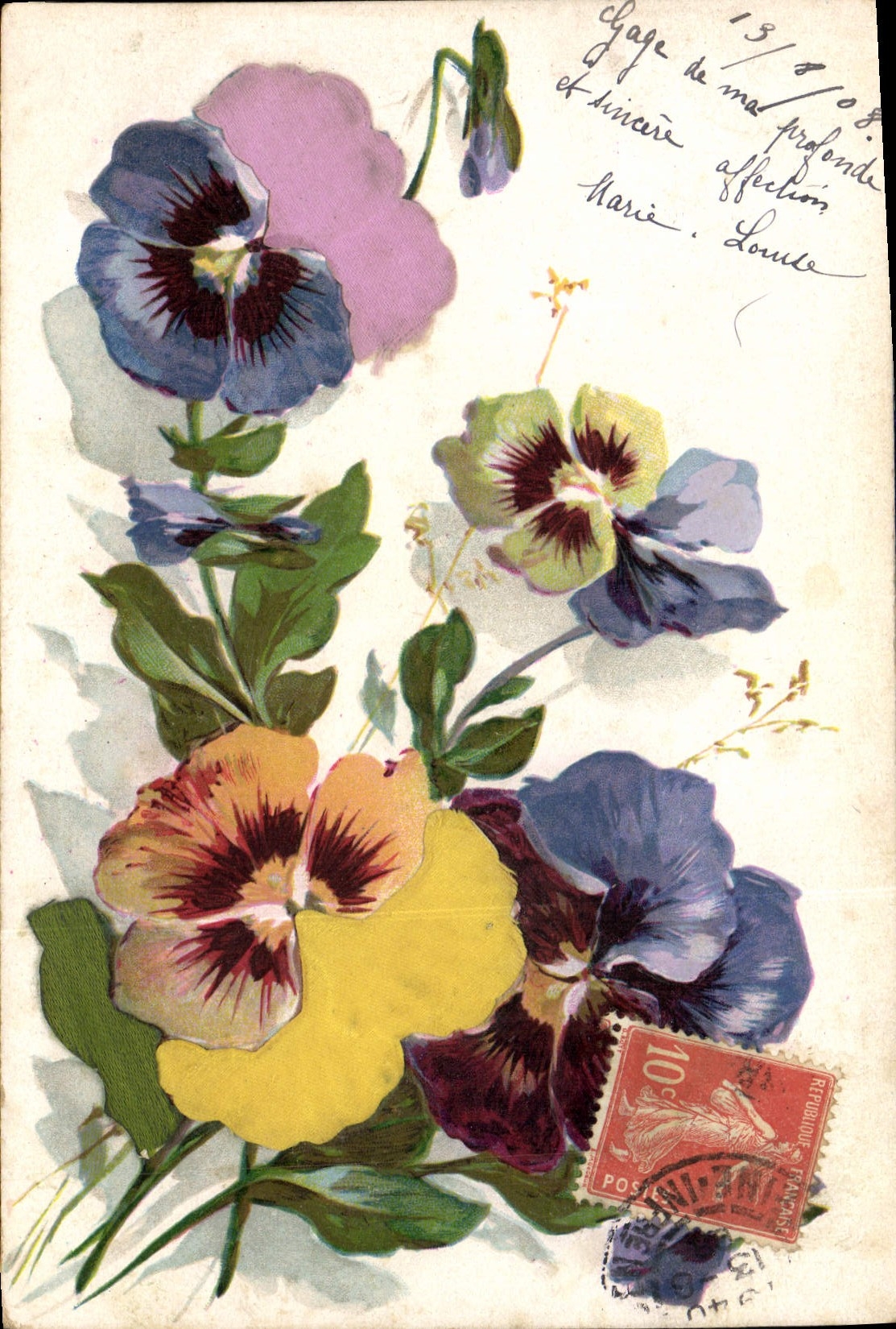 CPA Fantaisie Fleurs 